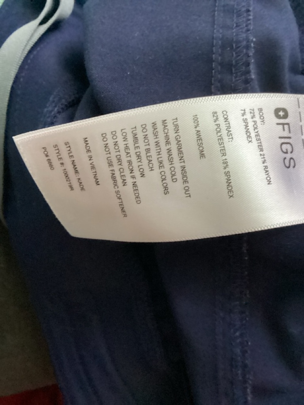 Kade Cargo Scrub Pants - Navy - Size Medium - Picture 5 of 6